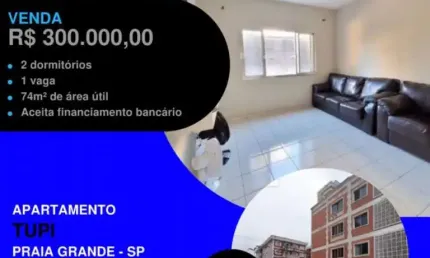 Vai embora rápido! 2 dorms com 74m² na quadra do mar
