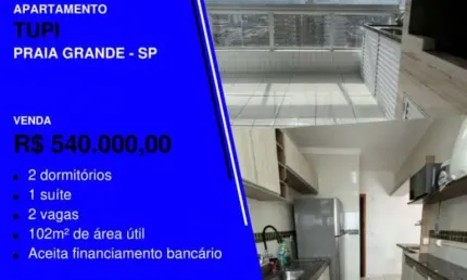 Mobiliado na vila tupi - 2 dorms com 2 vagas demarcadas
