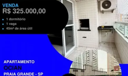 Vende rapidinho viu! apê 1 dorm com sacada gourmet e lazer completo!!