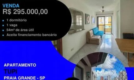 Vende rapidinho viu! apê 1 dorm na tupi - 200 mts do mar com elevador
