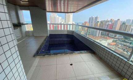 Piscina Privativa na Sacada 4 dorms 3 vagas demarcadas! Canto do Forte!!