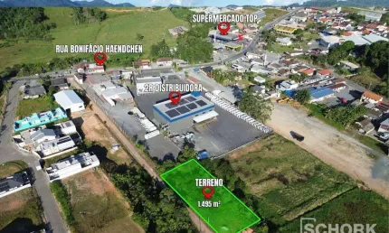 Terreno à venda, 1495 m² por r$ 850.000,00 - belchior central - gaspar/sc