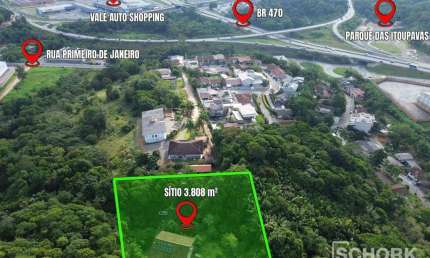 Sítio com 3 dormitórios à venda, 3808 m² por R$ 750.000,00 - Fortaleza - Blumenau/SC