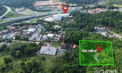 Sítio com 3 dormitórios à venda, 3808 m² por R$ 750.000,00 - Fortaleza - Blumenau/SC