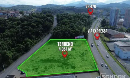 Terreno à venda, 4054 m² por r$ 4.800.000,00 - fortaleza - blumenau/sc