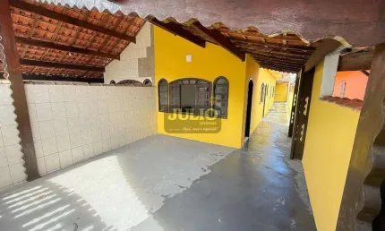 Casa à venda em mongaguá, itaoca, com 2 quartos, com 79 m²