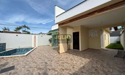 Casa à venda em itanhaém, baln gaivotas, com 3 quartos, com 93.29 m²