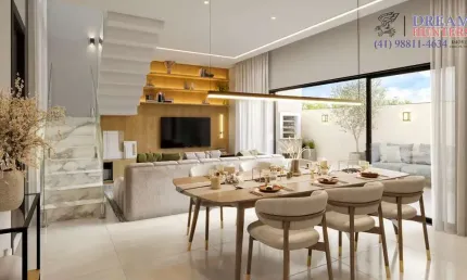 Casa em condomínio fechado com 3 quartos à venda na rua gerson da graça, 121, campina do siqueira, curitiba, 256 m2 por r$ 2.084.200
