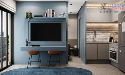 Apartamento com 1 quarto à venda na avenida república argentina, 1793, água verde, curitiba, 36 m2 por r$ 449.900