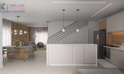 Casa em condomínio fechado com 3 quartos à venda na Rua Virgínia Dalabona, 740, Santa Felicidade, Curitiba, 143 m2 por R$ 1.540.000
