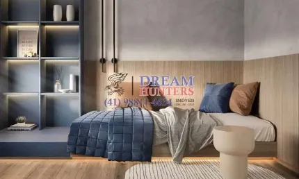 Apartamento com 1 quarto à venda na rua eduardo carlos pereira, 4000, portão, curitiba, 26 m2 por r$ 314.100