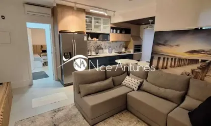 Flat na Riviera de Sao Lourenço com 1 dormitorio serviço de praia.