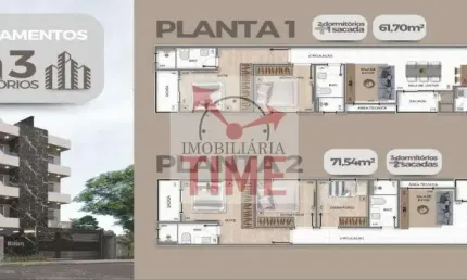 Apartamento com 2 dormitórios à venda, 61 m² por r$ 380.000,00 - centro - pinhais/pr