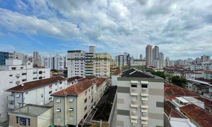 Apartamento Frente com 3 Dormitórios sendo 1 Suíte, 2 Sacadas -  à venda - Campo Grande - Santos/SP