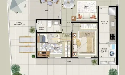 Apartamento Garden com 2 Dormitórios à venda - Embaré - Santos/SP