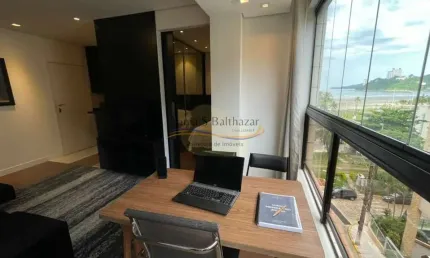 Lindo Flat, Porteira Fechada com Vista Mar, Itararé São Vicente/SP.