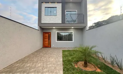 Casa com 4 quartos à venda na TRAVESSA CIDADE REAL, 50, Gralha Azul, Fazenda Rio Grande por R$ 624.000