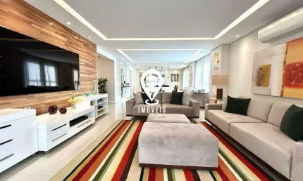 Apartamento luxuoso com 270 m², 3 dormitórios, 5 vagas - campo belo, são paulo-sp
