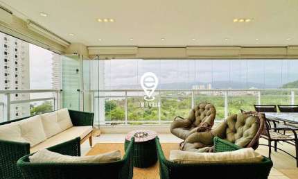 Apartamento à venda com 158m², 3 Dormitórios, 2 vagas com vista ao mar - Guarujá