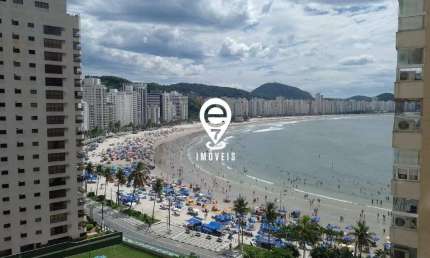 APARTAMENTO À VENDA COM VARANDA GOURMET E VISTA PARA O MAR - GUARUJÁ