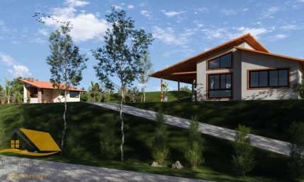 (LANÇAMENTO) Casa de Campo com 150 mts², Piscina, Sauna e Área Gourmet