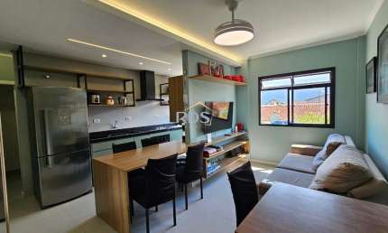 Apartamento à venda ou locação mobiliado em Praia Grande-SP, bairro Real! 1 quarto, 1 suíte, 2 salas, 2 banheiros, 1 vaga, 45m².