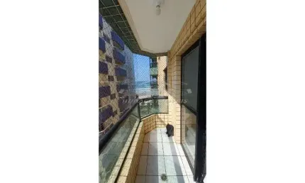 Apartamento 1 dorm - sacada - pé na areia e vista mar- jardim real - praia grande sp