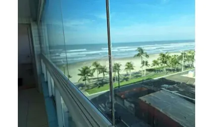 APARTAMENTO 1 DORM - SACADA - PÉ NA AREIA E VISTA MAR- JARDIM REAL - PRAIA GRANDE SP
