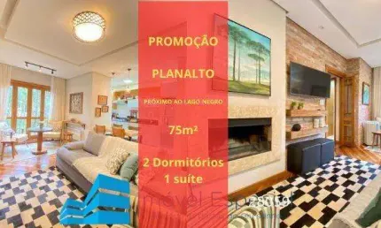 Apartamento com 2 dormitórios suíte mobiliado e equipado no Planalto região Central