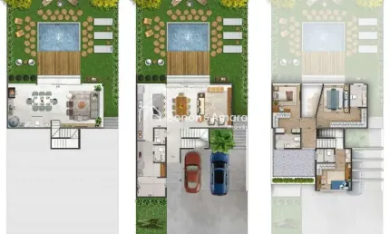 Casa em condomínio com 3 suítes, sala dois ambientes, 5 banheiros e 2 vagas na garagem - Unidade 5