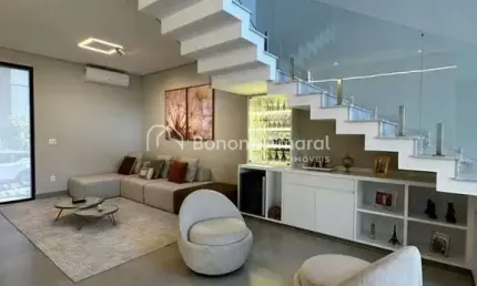 Sobrado moderno à venda 03 quartos no condomínio residencial club portinari, parque brasil 500, paulínia - sp