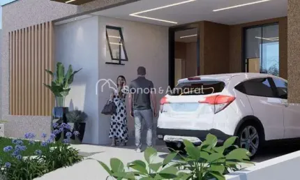 Casa térrea nova à venda no condomínio residencial club santorini, paulínia