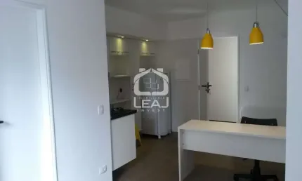 Studio inteiramente mobiliado e equipado à venda, excelente localização, 24 m², 1 banheiro por r$36