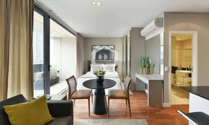 Apartamento mobiliado à venda em vila olímpia, 42m², 1 dormitório, 1 vaga de garagem - r$ 1.160.000