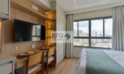 Studio de luxo à venda em condomínio exclusivo na vila firmiano pinto, são paulo-sp: 1 quarto, 1 sala, 1 banheiro, 21m²!