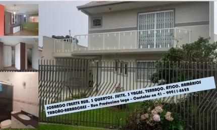 Casa 3 quartos, frente pra rua, Abranches/Taboão - Proximo rodovia