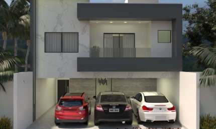 RESIDENCIA COM ARQUITETURA MODERNA NO JARDIM ESPANHA - IMÓVEL EM CONSTRUÇÃO