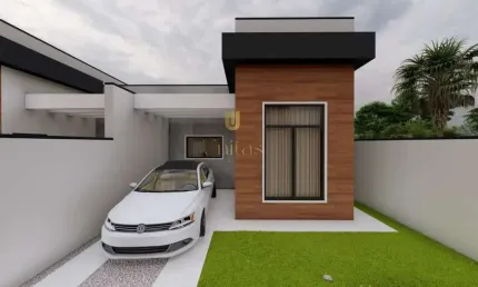 CASA NOVA COM ARQUITETURA MODERNA EM SÃO JOSÉ DOS PINHAIS