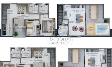 Cobertura à venda, 2 quartos, 1 suíte, 1 vaga, Campestre - Santo André/SP
