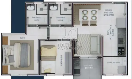 Apartamento à venda, 2 quartos, 1 suíte, 1 vaga, campestre - santo andré/sp