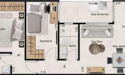 Apartamento com 2 dormitórios à venda, 50 m² - centro - santo andré/sp