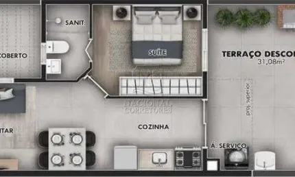 Cobertura Sem Condomínio à venda, 2 quartos, 1 suíte, 2 vagas, Vila Pires - Santo André/SP