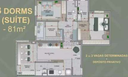 Apartamento à venda, 3 quartos, 1 suíte, 2 vagas, Santa Paula - São Caetano do Sul/SP