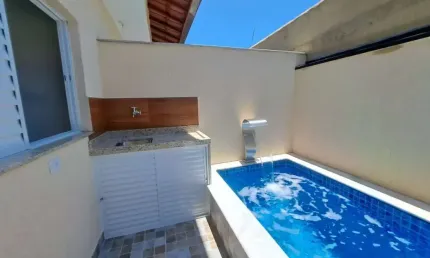 Casa em condomínio fechado com 2 quartos à venda no Balneário Gaivota, Itanhaém 