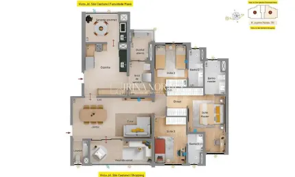 Passione Patriane - Apartamento á venda 3 suites no Bairro Jardim São Caetano, São Caetano do Sul/SP