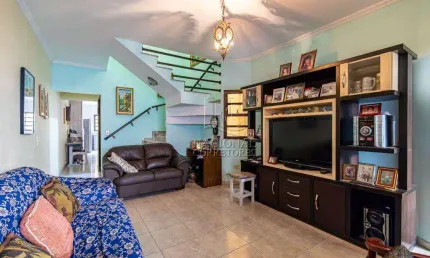 Sobrado com 3 dormitórios à venda, 201 m² - parque das nações - santo andré/sp