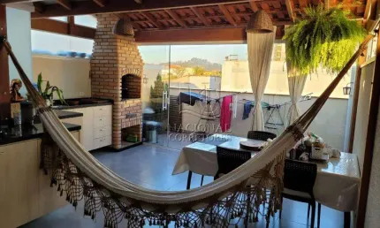 Cobertura com 2 dormitórios à venda, 95 m² - vila humaitá - santo andré/sp