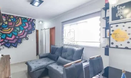 Cobertura com 2 dormitórios à venda, 98 m² por r$ 450.000,00 - jardim santo antônio - santo andré/sp