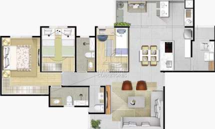 Apartamento à venda, 3 quartos, 1 suíte, 2 vagas, Campestre - Santo André/SP