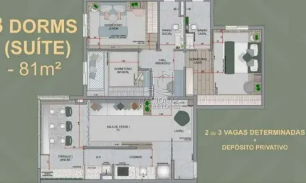 Apartamento à venda, 3 quartos, 1 suíte, 2 vagas, santa paula - são caetano do sul/sp